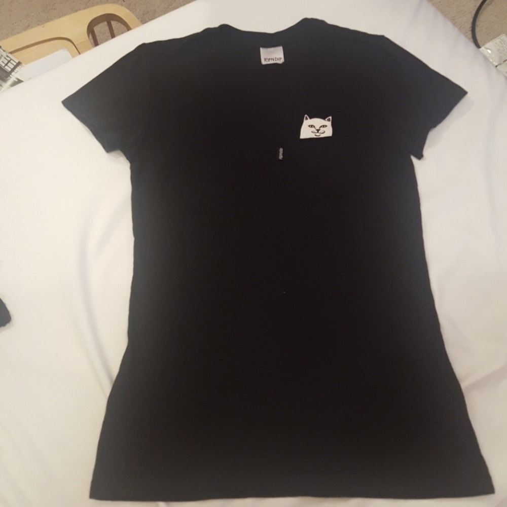 Ripndip middle fingers pocket cat tee